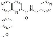 8-(4-METHOXYPHENYL)-N-(PYRIDIN-4-YLMETHYL)-1,6-NAPHTHYRIDINE-2-CARBOXAMIDE Struktur