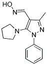 3-METHYL-1-PHENYL-5-PYRROLIDIN-1-YL-1H-PYRAZOLE-4-CARBALDEHYDE OXIME Struktur