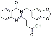 3-(3-BENZO[1,3]DIOXOL-5-YLMETHYL-4-OXO-3,4-DIHYDRO-QUINAZOLIN-2-YL)-PROPIONIC ACID Structure