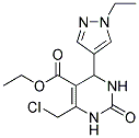 6-CHLOROMETHYL-4-(1-ETHYL-1 H-PYRAZOL-4-YL)-2-OXO-1,2,3,4-TETRAHYDRO-PYRIMIDINE-5-CARBOXYLIC ACID ETHYL ESTER Struktur