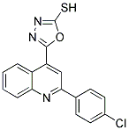 5-[2-(4-CHLORO-PHENYL)-QUINOLIN-4-YL]-[1,3,4]OXADIAZOLE-2-THIOL Struktur