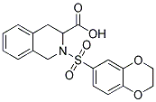 2-(2,3-DIHYDRO-BENZO[1,4]DIOXINE-6-SULFONYL)-1,2,3,4-TETRAHYDRO-ISOQUINOLINE-3-CARBOXYLIC ACID Struktur