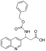 3-BENZYLOXYCARBONYLAMINO-3-QUINOLIN-3-YL-PROPIONIC ACID Struktur