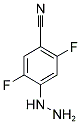 2,5-DIFLUORO-4-HYDRAZINE BENZONITRILE Struktur