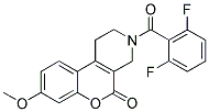 3-(2,6-DIFLUOROBENZOYL)-8-METHOXY-1,2,3,4-TETRAHYDRO-5H-CHROMENO[3,4-C]PYRIDIN-5-ONE Struktur