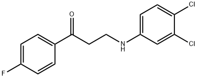 3-(3,4-DICHLOROANILINO)-1-(4-FLUOROPHENYL)-1-PROPANONE Struktur