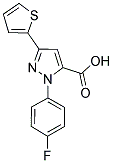 1-(4-FLUOROPHENYL)-3-(THIOPHEN-2-YL)-1H-PYRAZOLE-5-CARBOXYLIC ACID Struktur