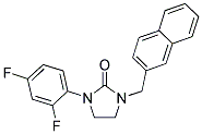 1-(2,4-DIFLUOROPHENYL)-3-(2-NAPHTHYLMETHYL)IMIDAZOLIDIN-2-ONE Struktur