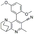 3-(2,5-DIMETHOXYPHENYL)-5-METHYL-1,6-DIAZATRICYCLO[6.2.2.0(2,7)]DODECA-2(7),3,5-TRIENE-4-CARBONITRILE Struktur