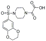 [4-(2,3-DIHYDRO-1,4-BENZODIOXIN-6-YLSULFONYL)PIPERAZIN-1-YL](OXO)ACETIC ACID Struktur