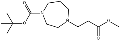 4-(2-METHOXYCARBONYL-ETHYL)-[1,4]DIAZEPANE-1-CARBOXYLIC ACID TERT-BUTYL ESTER Struktur