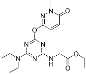 ETHYL ({4-(DIETHYLAMINO)-6-[(1-METHYL-6-OXO-1,6-DIHYDROPYRIDAZIN-3-YL)OXY]-1,3,5-TRIAZIN-2-YL}AMINO)ACETATE Struktur