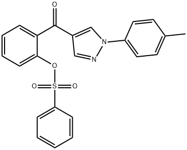 2-([1-(4-METHYLPHENYL)-1H-PYRAZOL-4-YL]CARBONYL)PHENYL BENZENESULFONATE Struktur