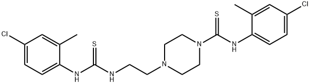 4-(2-([(4-CHLORO-2-METHYLANILINO)CARBOTHIOYL]AMINO)ETHYL)-N-(4-CHLORO-2-METHYLPHENYL)TETRAHYDRO-1(2H)-PYRAZINECARBOTHIOAMIDE Struktur