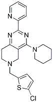 6-(5-CHLORO-THIOPHEN-2-YLMETHYL)-4-PIPERIDIN-1-YL-2-PYRIDIN-2-YL-5,6,7,8-TETRAHYDRO-PYRIDO[4,3-D]PYRIMIDINE Struktur