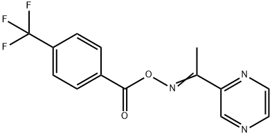 2-(([4-(TRIFLUOROMETHYL)BENZOYL]OXY)ETHANIMIDOYL)PYRAZINE Struktur