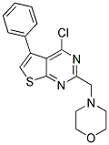 4-CHLORO-2-(MORPHOLIN-4-YLMETHYL)-5-PHENYLTHIENO[2,3-D]PYRIMIDINE Struktur