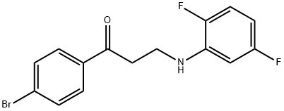 1-(4-BROMOPHENYL)-3-(2,5-DIFLUOROANILINO)-1-PROPANONE Struktur