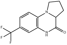 7-(TRIFLUOROMETHYL)-1,2,3,3A-TETRAHYDROPYRROLO[1,2-A]QUINOXALIN-4(5H)-ONE Struktur