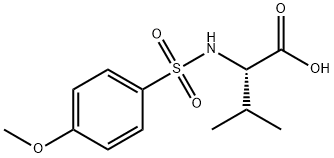 2-(4-METHOXY-BENZENESULFONYLAMINO)-3-METHYL-BUTYRIC ACID Struktur