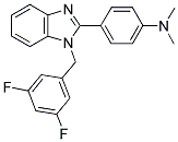 (4-[1-(3,5-DIFLUORO-BENZYL)-1H-BENZOIMIDAZOL-2-YL]-PHENYL)-DIMETHYL-AMINE Struktur