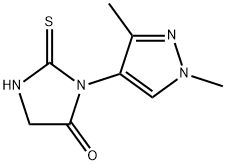 3-(1,3-DIMETHYL-1H-PYRAZOL-4-YL)-2-THIOXO-IMIDAZOLIDIN-4-ONE Struktur