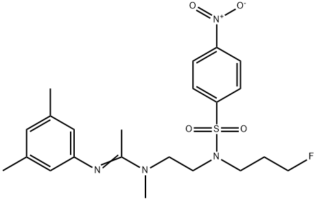 N'-(3,5-DIMETHYLPHENYL)-N-(2-((3-FLUOROPROPYL)[(4-NITROPHENYL)SULFONYL]AMINO)ETHYL)-N-METHYLETHANIMIDAMIDE Struktur