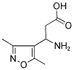 3-AMINO-3-(3,5-DIMETHYL-ISOXAZOL-4-YL)-PROPIONIC ACID Struktur