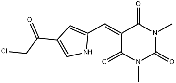 5-([4-(2-CHLOROACETYL)-1H-PYRROL-2-YL]METHYLENE)-1,3-DIMETHYL-2,4,6(1H,3H,5H)-PYRIMIDINETRIONE Struktur