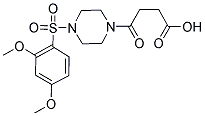 4-(4-[(2,4-DIMETHOXYPHENYL)SULFONYL]PIPERAZIN-1-YL)-4-OXOBUTANOIC ACID Struktur