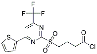 4-(4-THIOPHEN-2-YL-6-TRIFLUOROMETHYL-PYRIMIDINE-2-SULFONYL)-BUTYRYL CHLORIDE Struktur