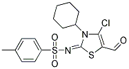 N-[(2E)-4-CHLORO-3-CYCLOHEXYL-5-FORMYL-1,3-THIAZOL-2(3H)-YLIDENE]-4-METHYLBENZENESULFONAMIDE Struktur