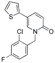 1-(2-CHLORO-4-FLUOROBENZYL)-5-THIEN-2-YLPYRIDIN-2(1H)-ONE Struktur