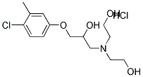 1-[BIS(2-HYDROXYETHYL)AMINO]-3-(4-CHLORO-3-METHYLPHENOXY)PROPAN-2-OL HYDROCHLORIDE Struktur