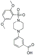 3-(4-[(2,5-DIMETHOXYPHENYL)SULFONYL]PIPERAZIN-1-YL)BENZOIC ACID Struktur