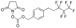 N-[4-(1H,1H,2H,2H-PERFLUOROPENTYL)BENZYLOXYCARBONYLOXY]SUCCINIMIDE Struktur