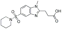 3-[1-METHYL-5-(PIPERIDIN-1-YLSULFONYL)-1H-BENZIMIDAZOL-2-YL]PROPANOIC ACID Struktur