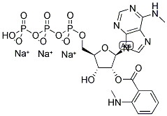 2'/3'-O-(N-METHYL-ANTHRANILOYL)-N6-METHYL-ADENOSINE-5'-TRIPHOSPHATE, SODIUM SALT Struktur