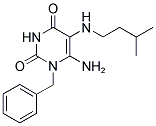 6-AMINO-1-BENZYL-5-(3-METHYL-BUTYLAMINO)-1H-PYRIMIDINE-2,4-DIONE Struktur