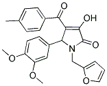 5-(3,4-DIMETHOXYPHENYL)-1-(FURAN-2-YLMETHYL)-3-HYDROXY-4-(4-METHYLBENZOYL)-1H-PYRROL-2(5H)-ONE Struktur