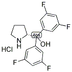 (R)-A,A-BIS(3,5-DIFLUOROPHENYL)-2-PYRROLIDINEMETHANOL HYDROCHLORIDE Struktur