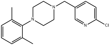 1-[(6-CHLORO-3-PYRIDINYL)METHYL]-4-(2,6-DIMETHYLPHENYL)PIPERAZINE Struktur