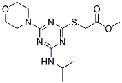 METHYL {[4-(ISOPROPYLAMINO)-6-MORPHOLIN-4-YL-1,3,5-TRIAZIN-2-YL]THIO}ACETATE Struktur