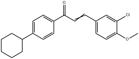 (E)-3-(3-CHLORO-4-METHOXYPHENYL)-1-(4-CYCLOHEXYLPHENYL)-2-PROPEN-1-ONE Struktur