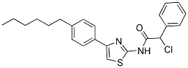 2-CHLORO-N-[4-(4-HEXYL-PHENYL)-THIAZOL-2-YL]-2-PHENYL-ACETAMIDE Struktur