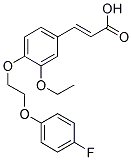 3-[3-ETHOXY-4-[2-(4-FLUORO-PHENOXY)-ETHOXY]-PHENYL]-ACRYLIC ACID Struktur