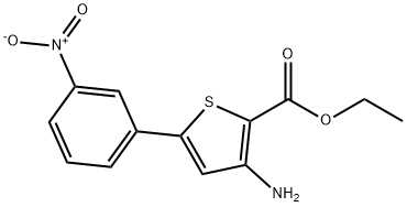 3-AMINO-5-(3-NITRO-PHENYL)-THIOPHENE-2-CARBOXYLIC ACID ETHYL ESTER Struktur
