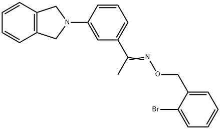 1-[3-(1,3-DIHYDRO-2H-ISOINDOL-2-YL)PHENYL]-1-ETHANONE O-(2-BROMOBENZYL)OXIME Struktur