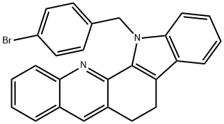 13-(4-BROMOBENZYL)-6,13-DIHYDRO-5H-INDOLO[3,2-C]ACRIDINE Struktur