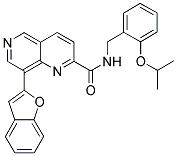 8-BENZOFURAN-2-YL-[1,6]NAPHTHYRIDINE-2-CARBOXYLIC ACID 2-ISOPROPOXY-BENZYLAMIDE Struktur